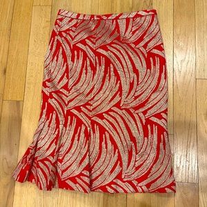 J Crew metallic jacquard skirt